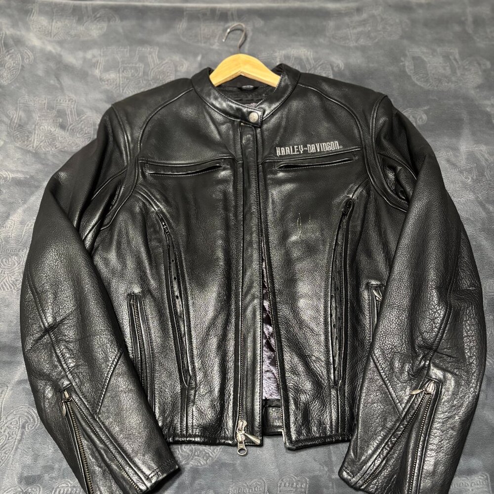 Genuine Harley Davidson Women's Leather Jacket Large L